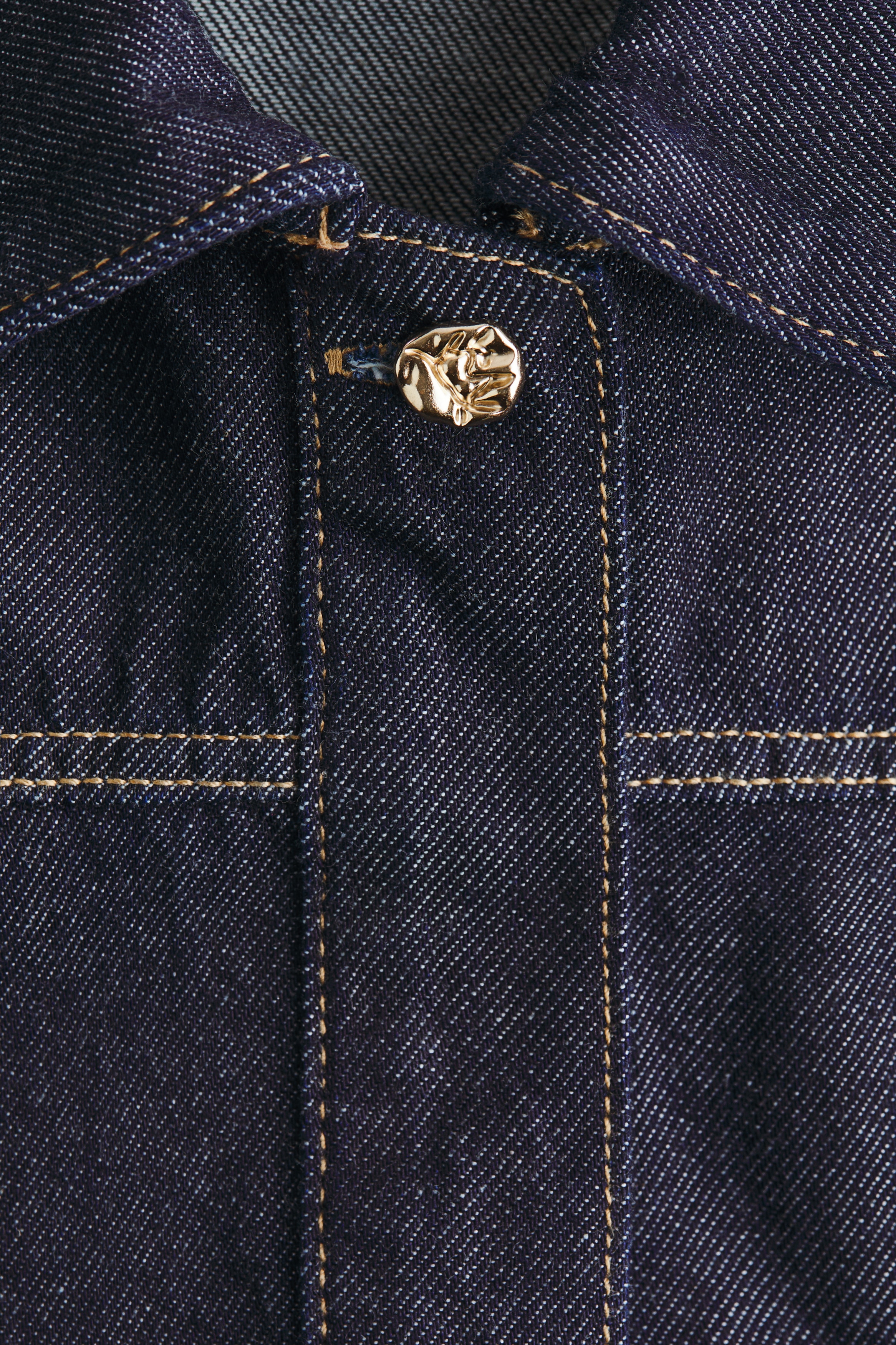 Denim popover shirt