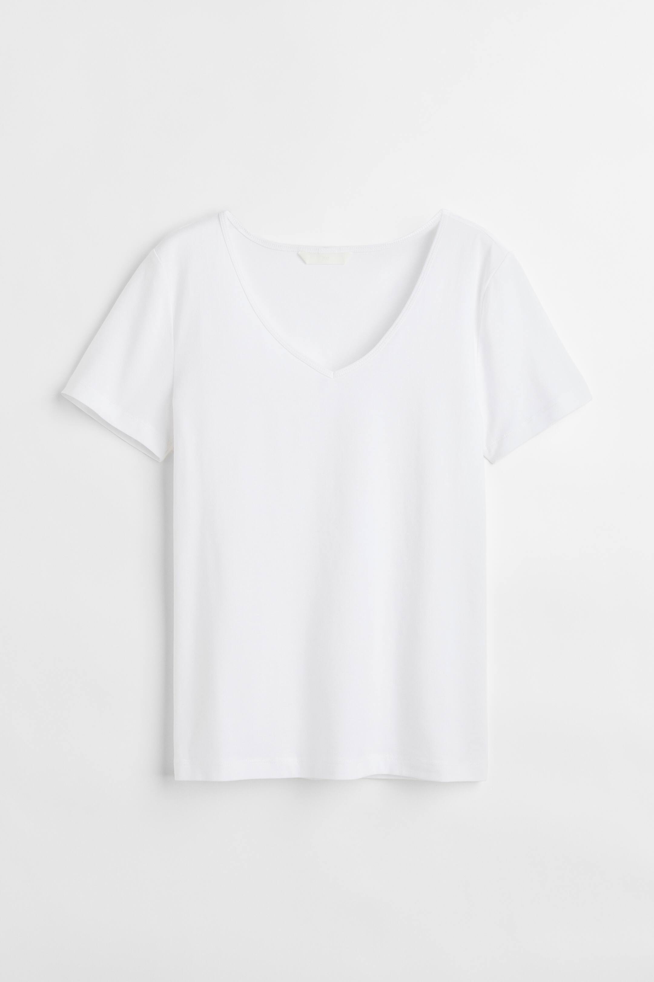 Xem ảnh lớn hơn: Áo thun cotton - Màu trắng - Ladies | H&M VN 1