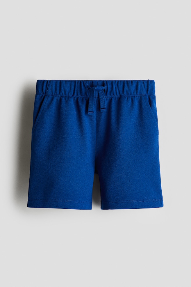 Textured jersey shorts - Bright blue - 1