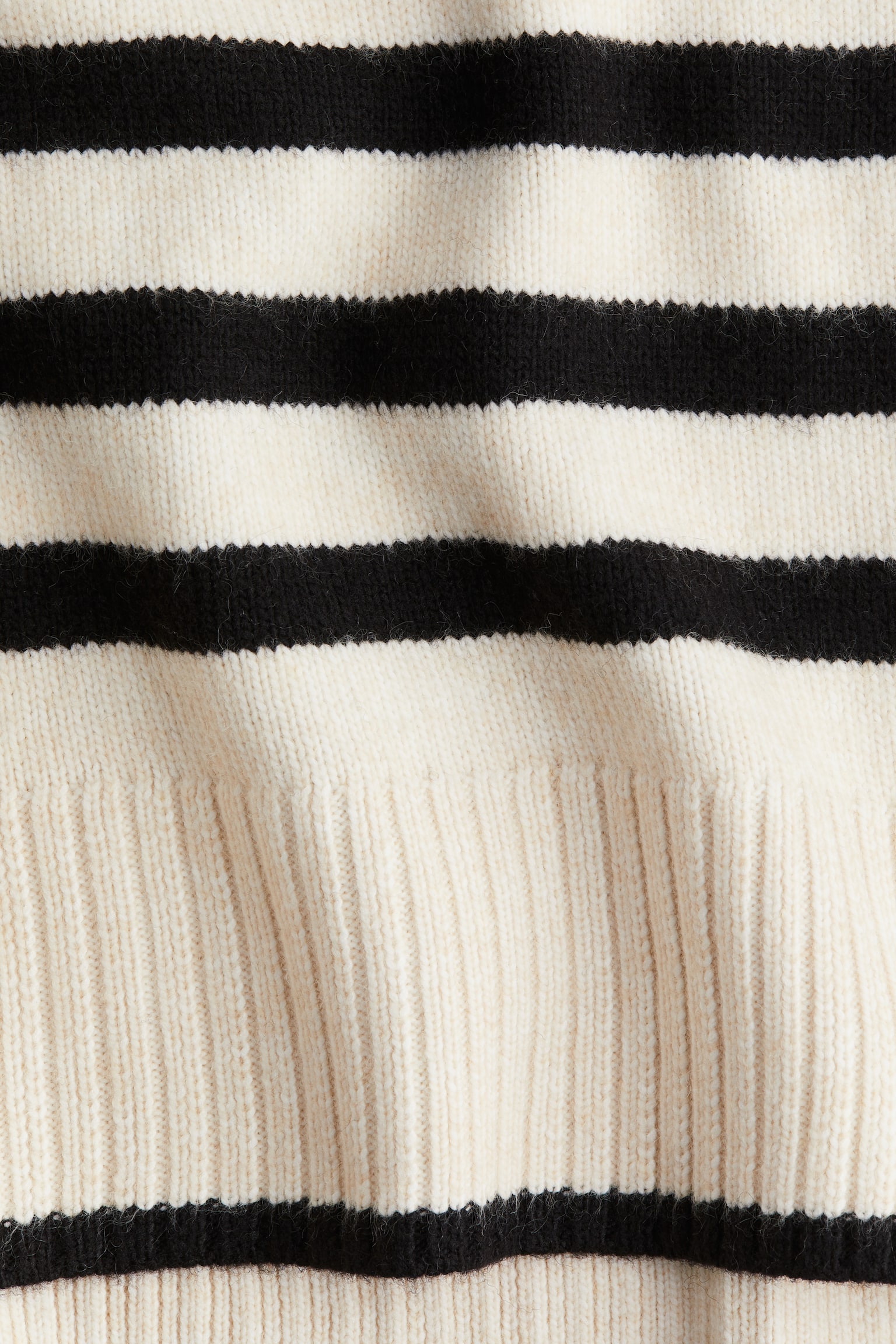 Oversized polo-neck jumper - Natural white/Striped/Dark khaki green/Red/Light beige marl/Pigeon blue/Grey marl/Cream/Black/Cream striped/Grey marl/Striped/Mustard yellow - 5