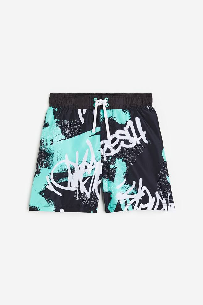 Swim shorts - Turquoise/Graffiti/Green/Tie-dye/Turquoise/Marble-patterned/Orange/Ombre/dc/dc - 1