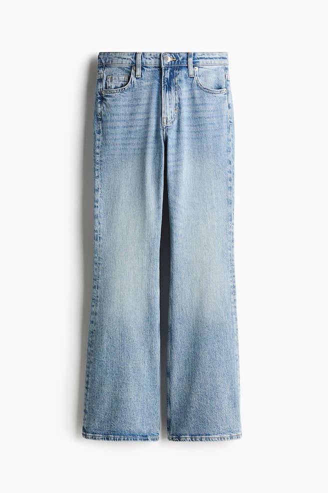 Flared High Jeans - Light denim blue/Pale denim blue - 1