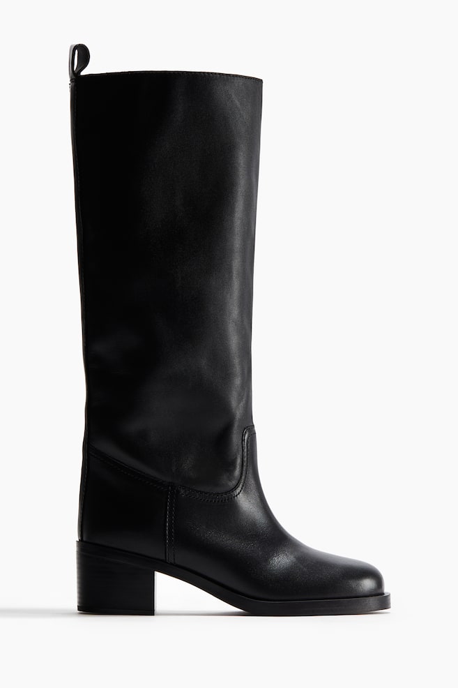 Bottes de hauteur genou - Noir/Marron foncé - 1