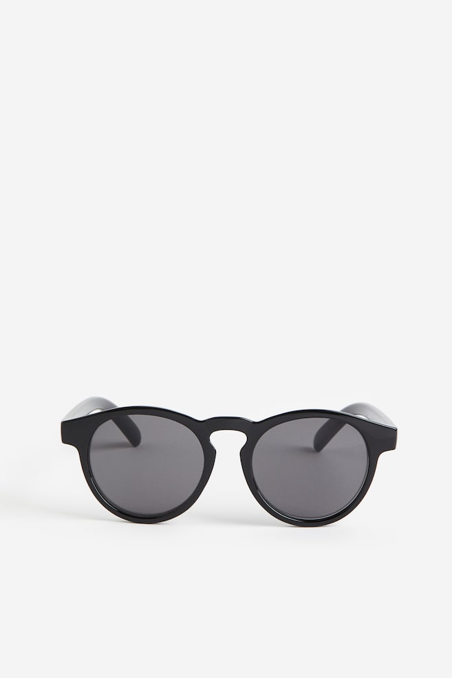 Owalne okulary przeciwsłoneczne - Czarny - 1