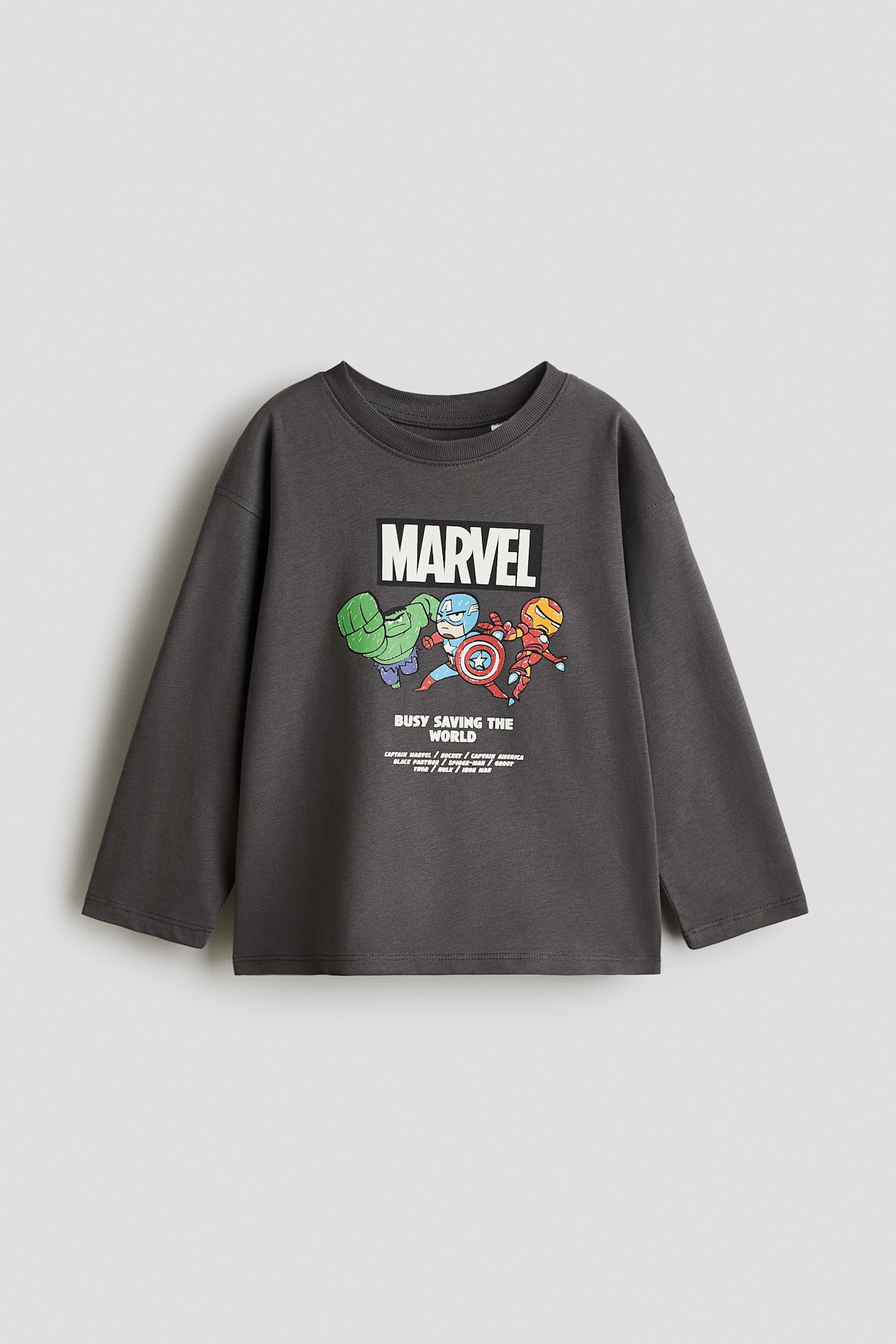 T-shirt à manches longues Gris foncé/Avengers ENFANT H&M FR
