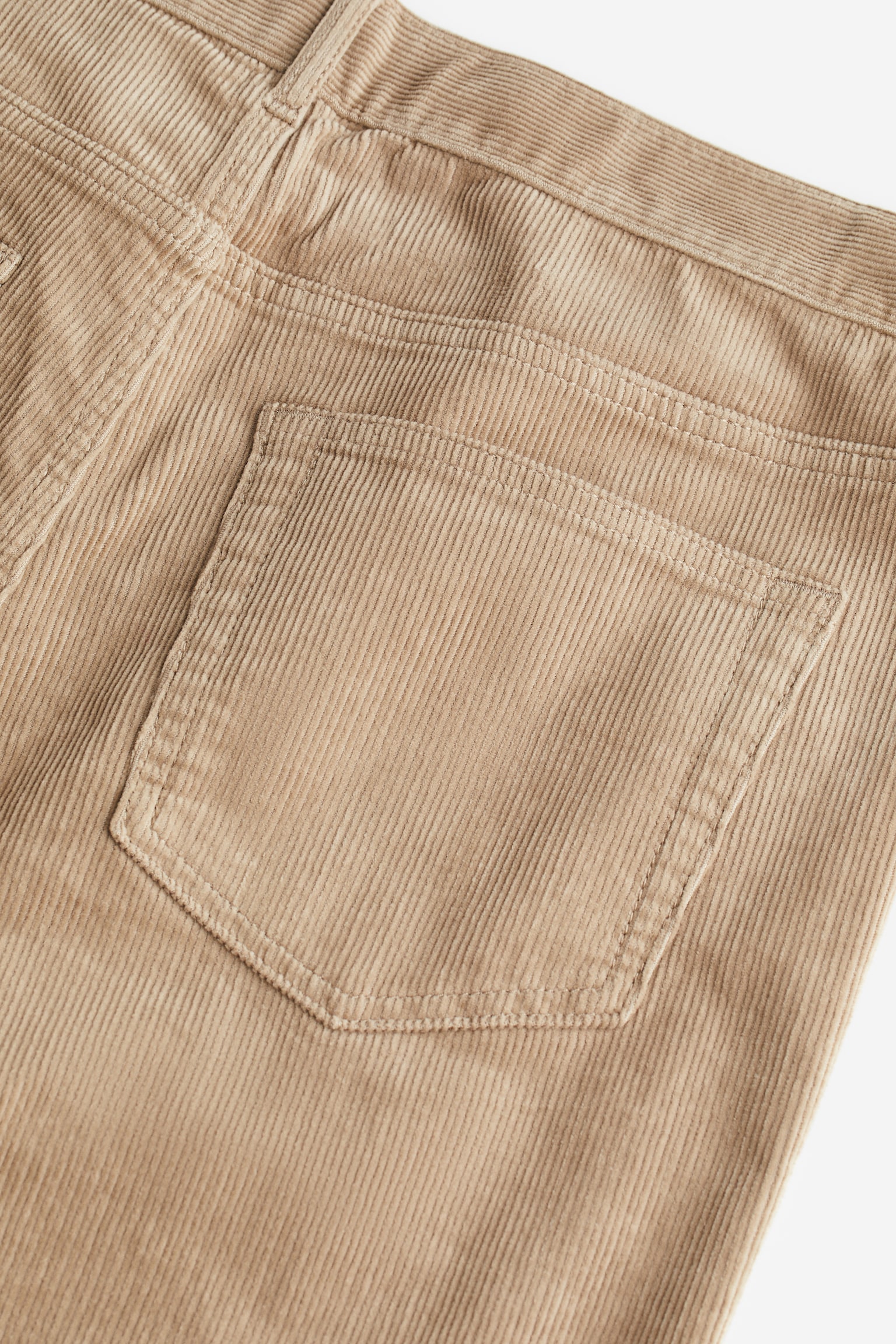 Quần nhung tăm Slim Fit - Màu be - 2