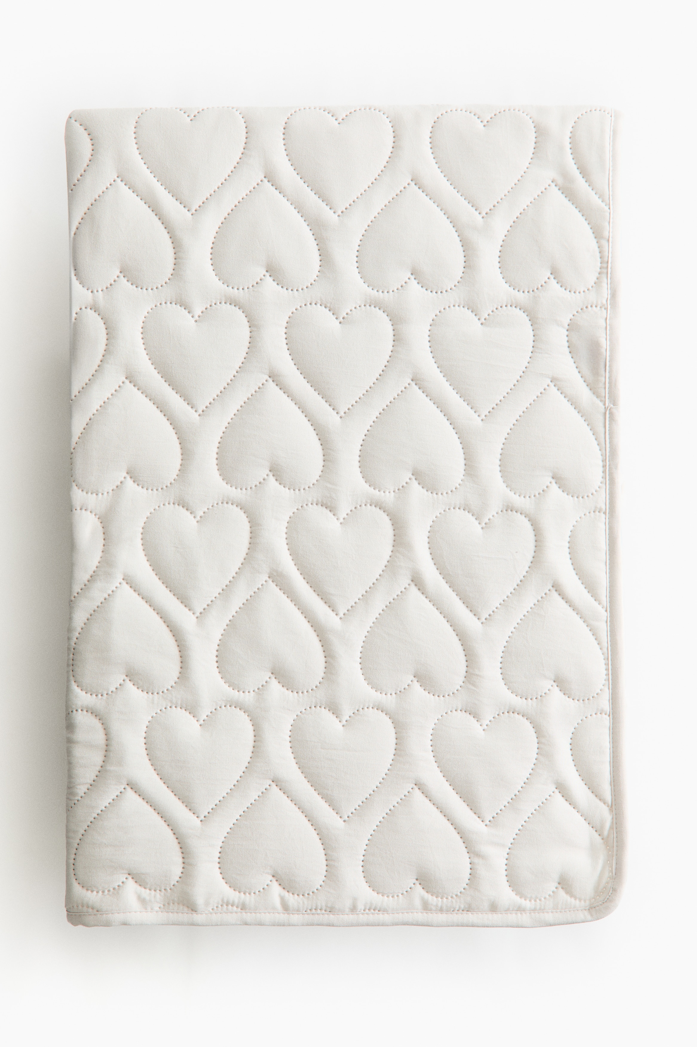 Tikattu päiväpeite - Kermanvaalea