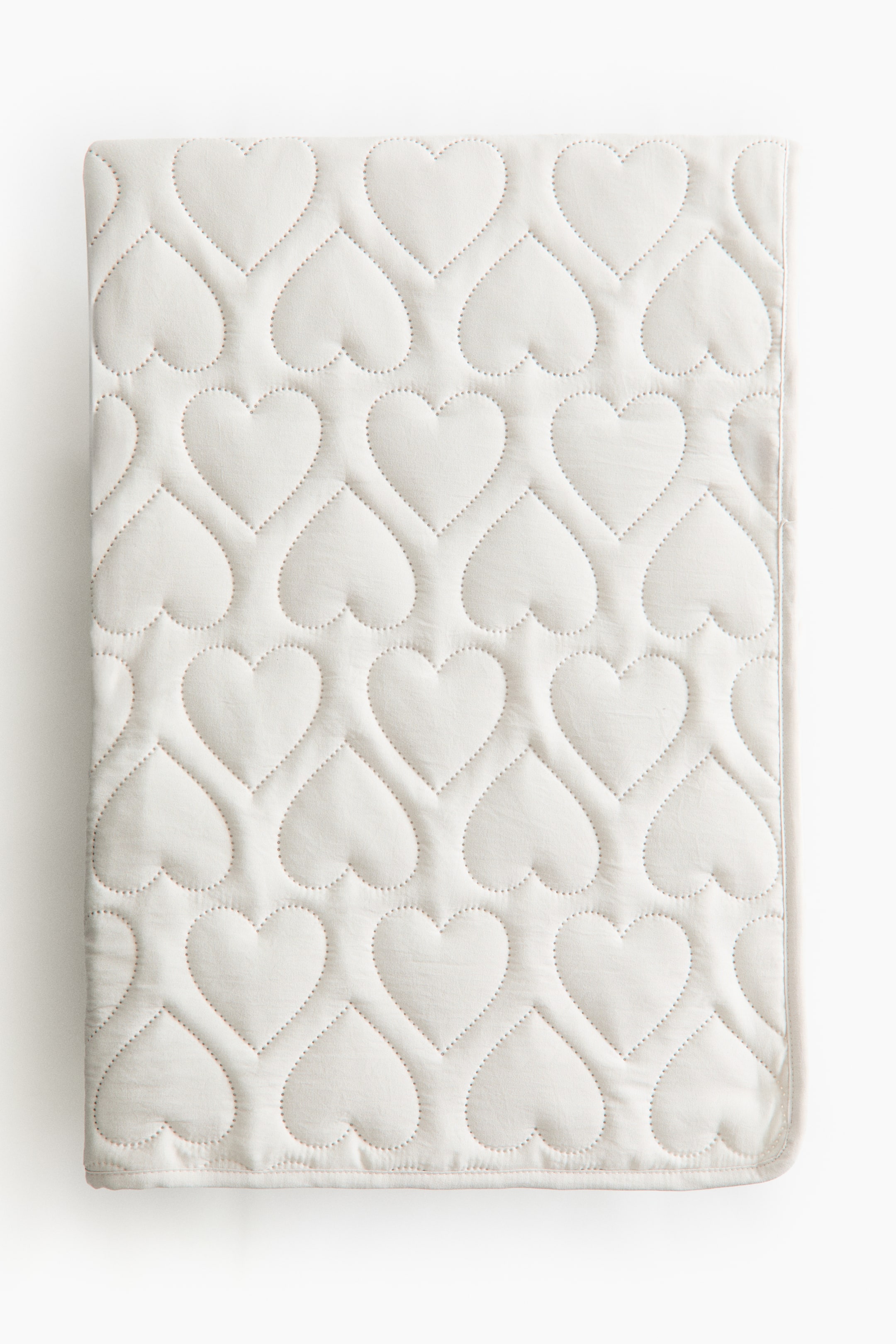 拡大画像を表示: Quilted bed throw - クリーム - Home All | H&M JP 1