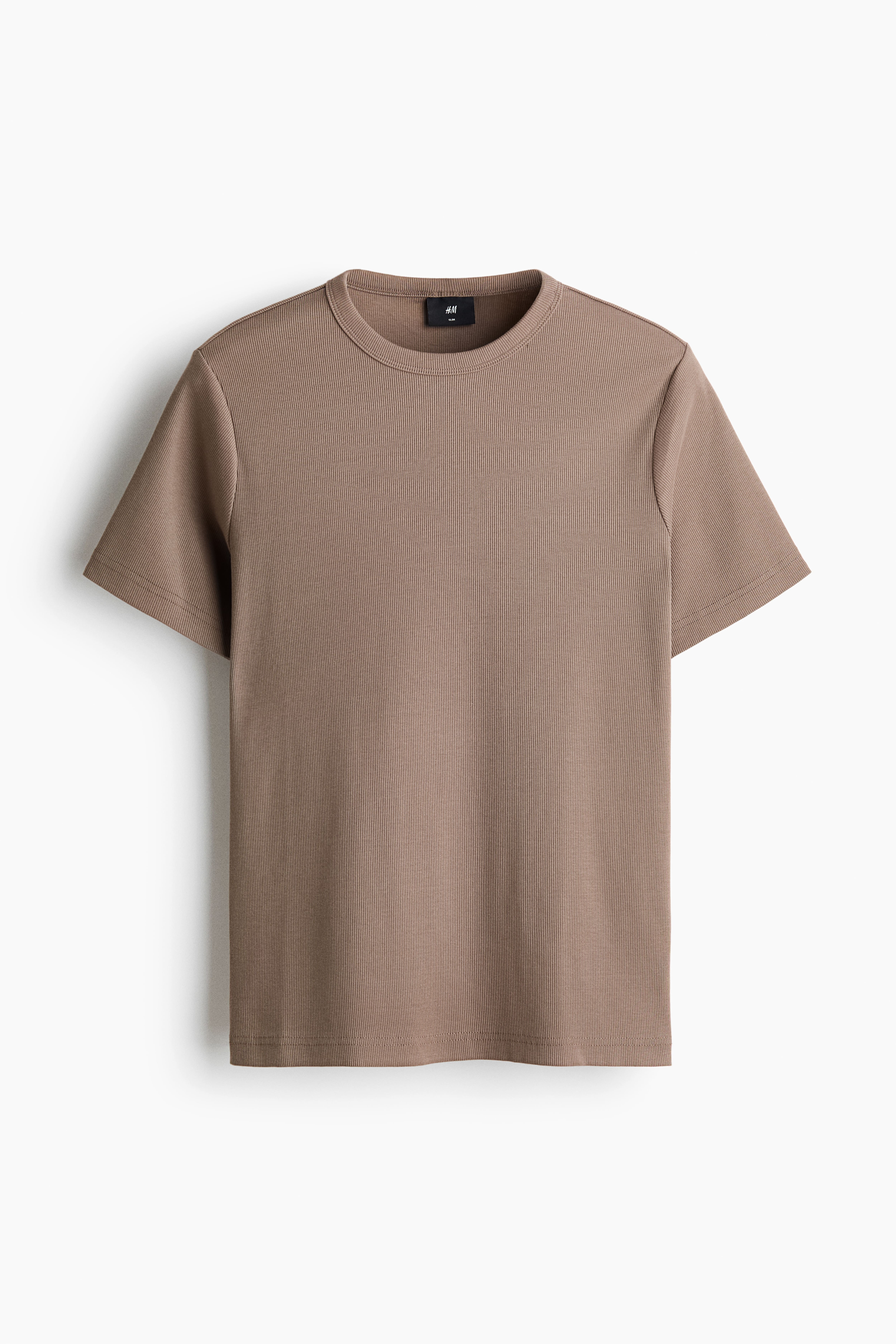 Slim-Fit Ribbed T-Shirt