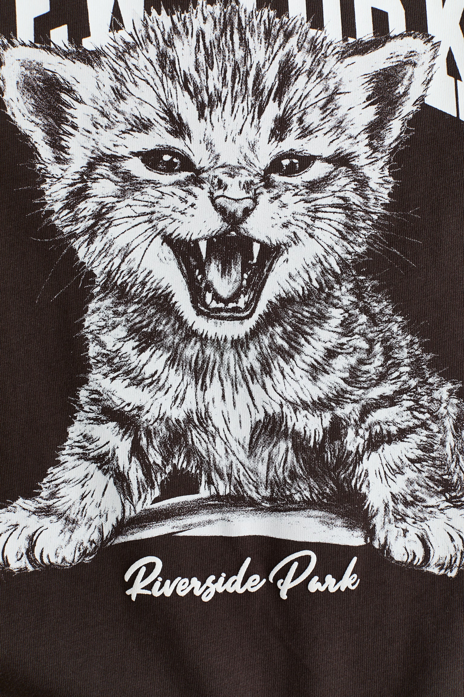 T-shirt oversize en coton-Marron foncé/chaton - 2