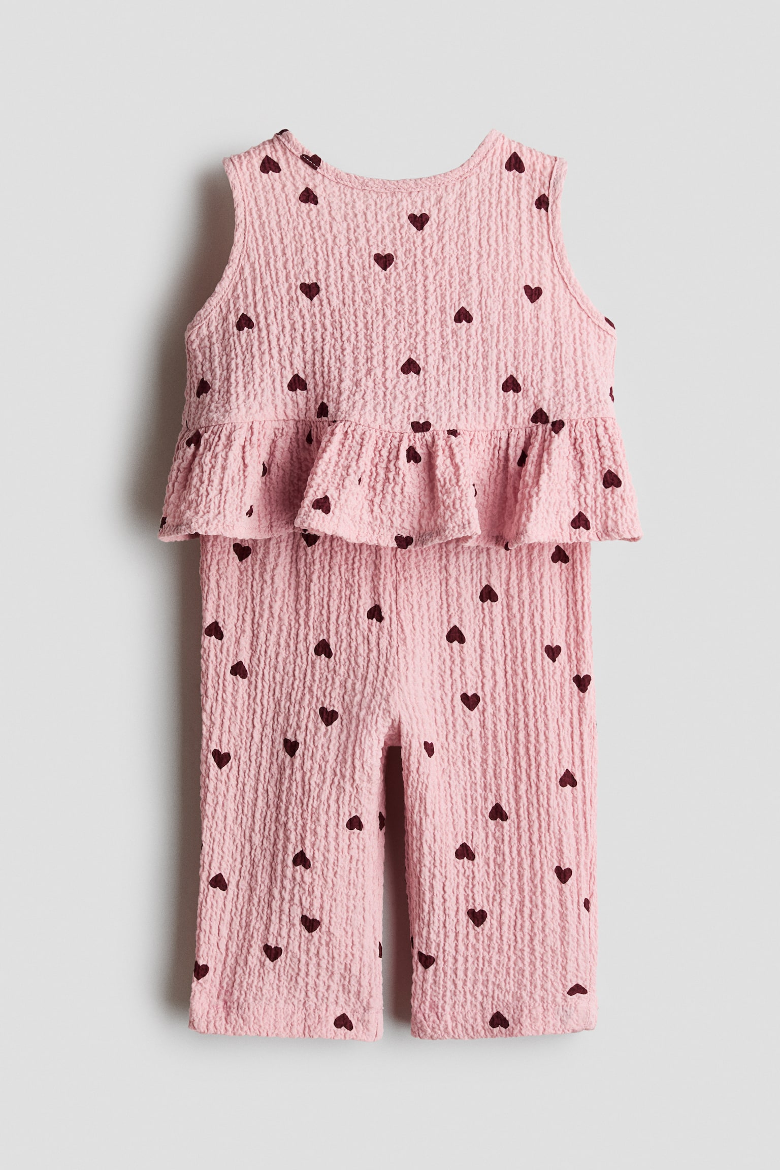 2-piece top and trousers set - Light pink/Hearts/Cream/Floral/Light pink/Floral/Light brown/Floral