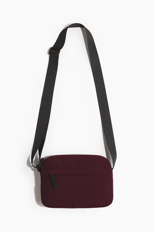 Nylon Crossbody Bag - Burgundy - 1