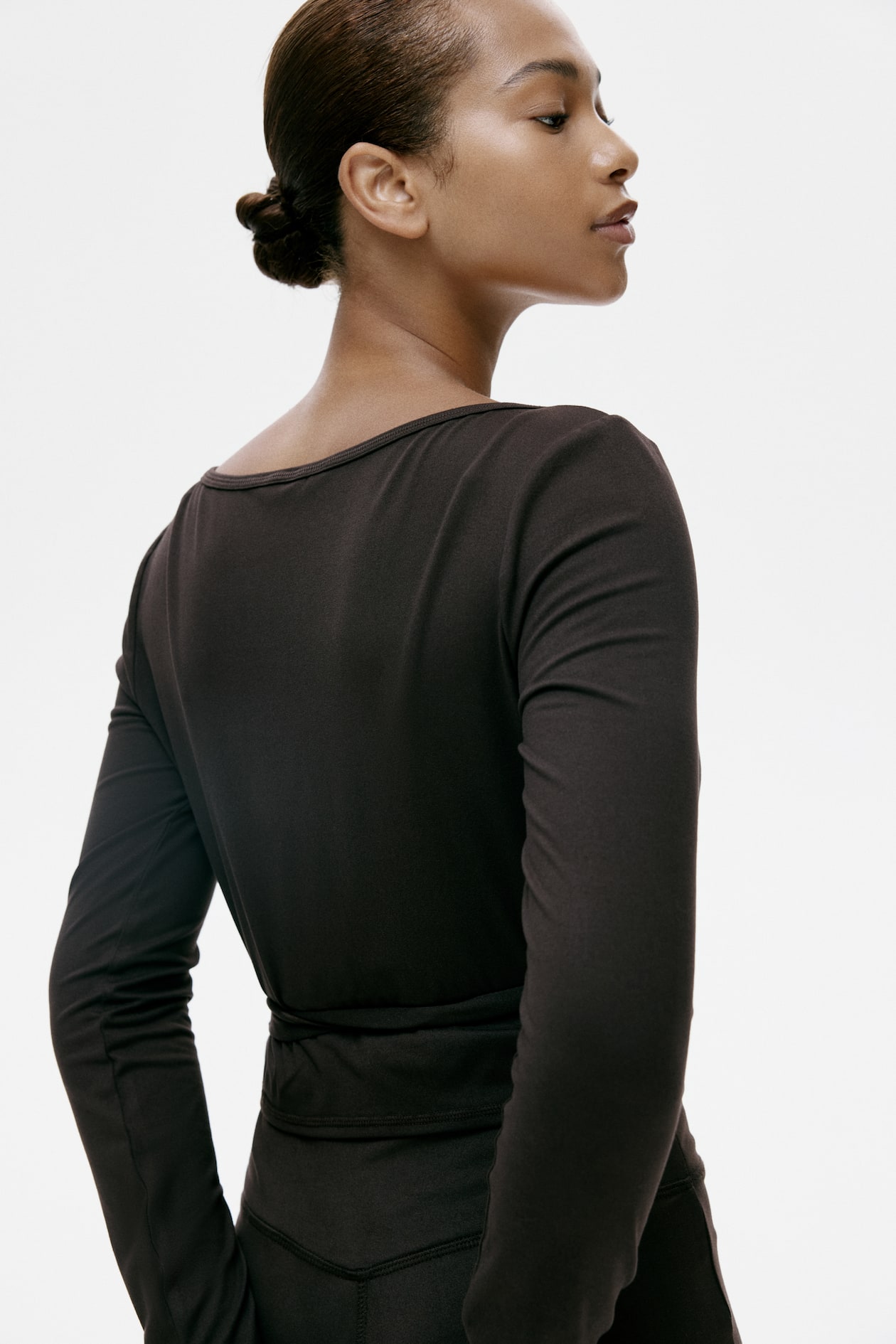 Brushed Jersey Wrap Top - image 2