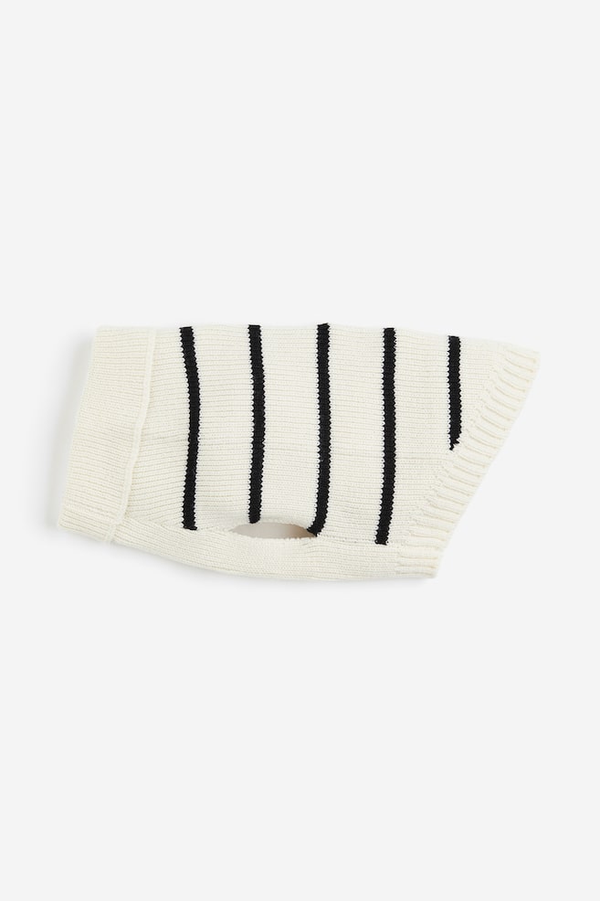 Rib-knit dog jumper - White/Striped/Light blue/Striped/Black/Striped - 2