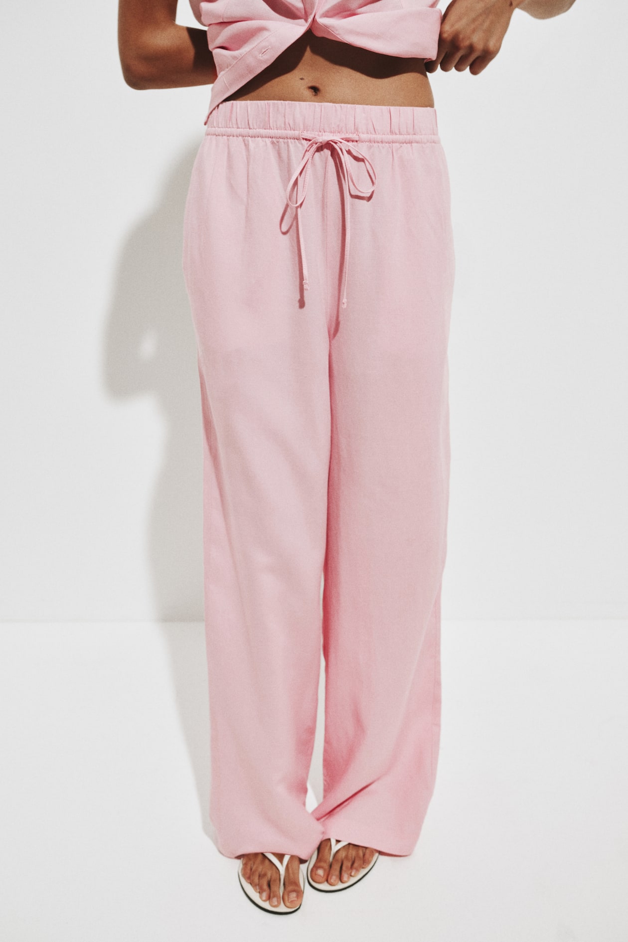 Linen-Blend Pants - image 2