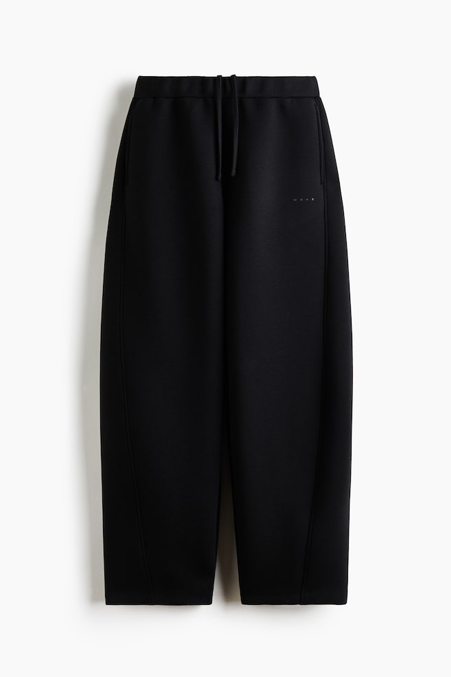 Joggers deportivos en tela scuba - Negro/Gris claro - 1