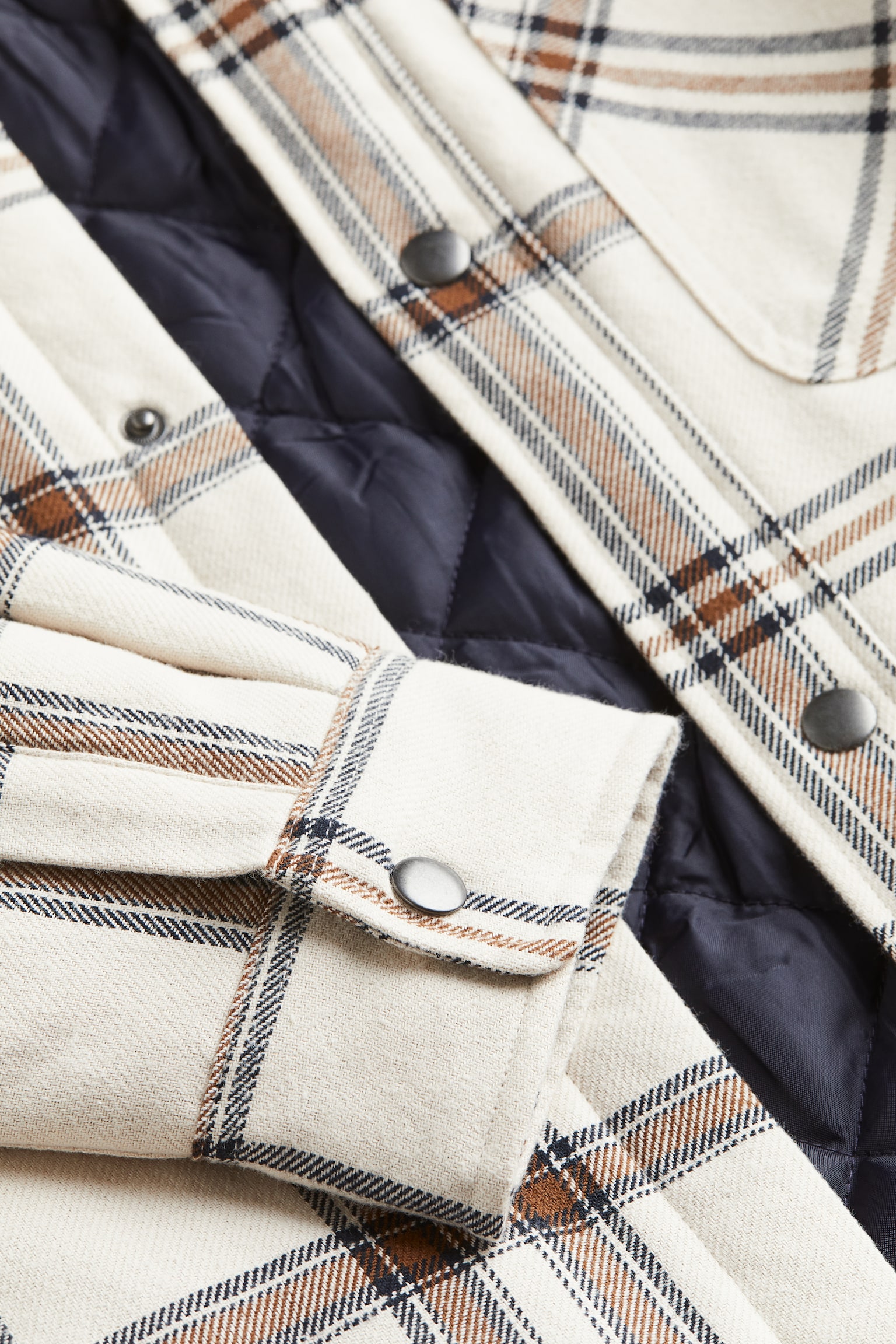 Padded overshirt - Light beige/Checked/Yellow/Black checked/Red/Black checked/Brown/Checked/Green/Checked - 2