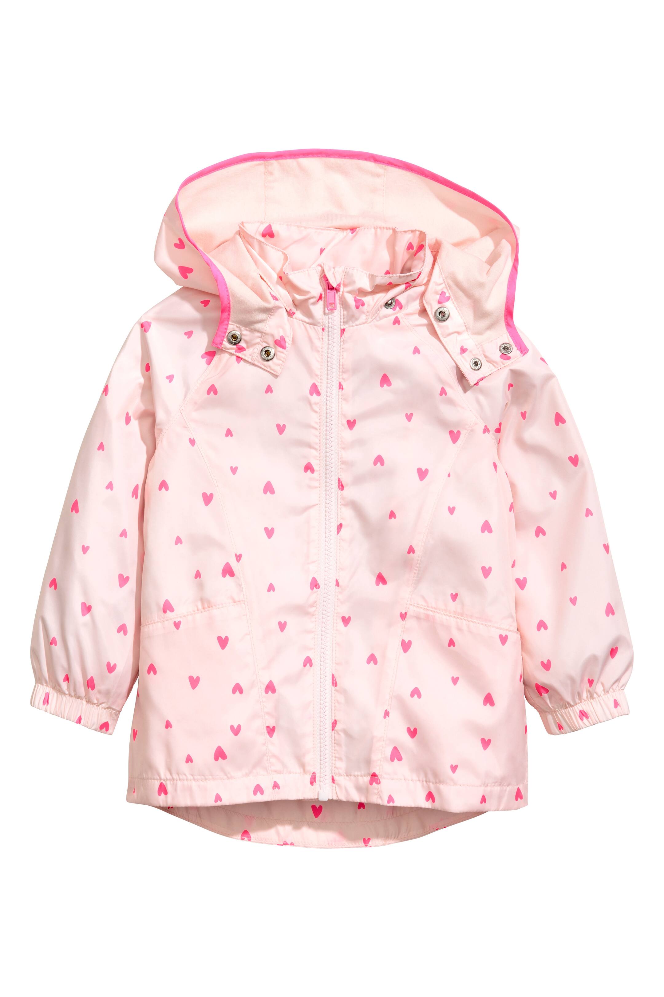 Büyük resmi görüntüle: Rüzgar Geçirmez Ceket - Açık pembe/Kalpli - ÇOCUK | H&M TR 1
