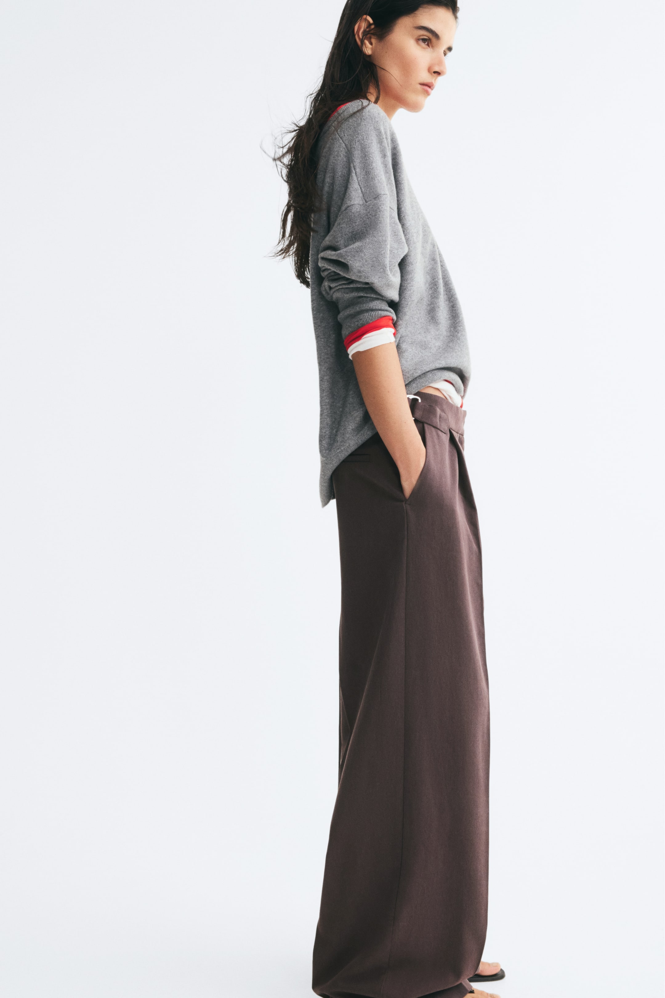 Wide-Leg Dress Pants