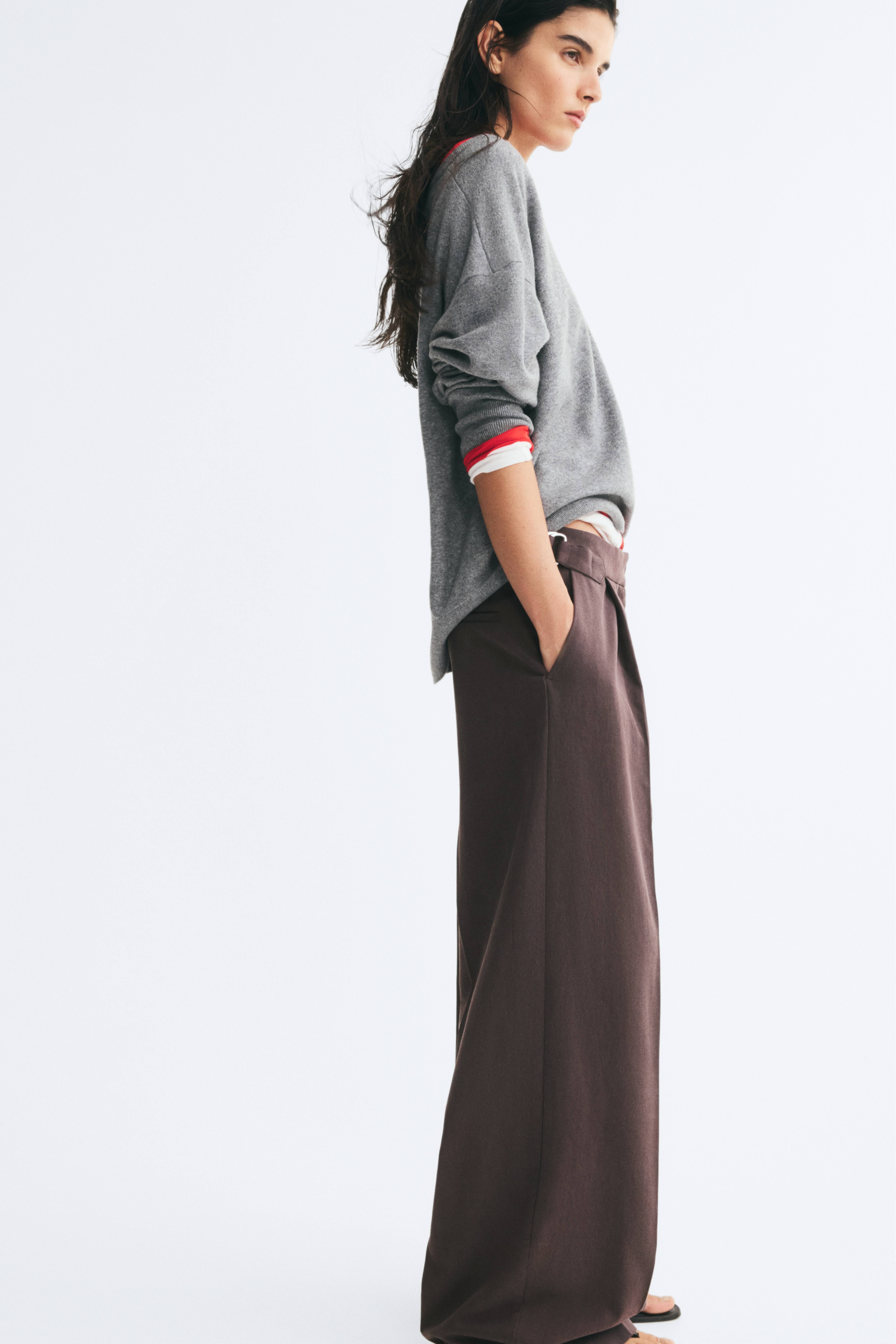 Wide-Leg Dress Pants