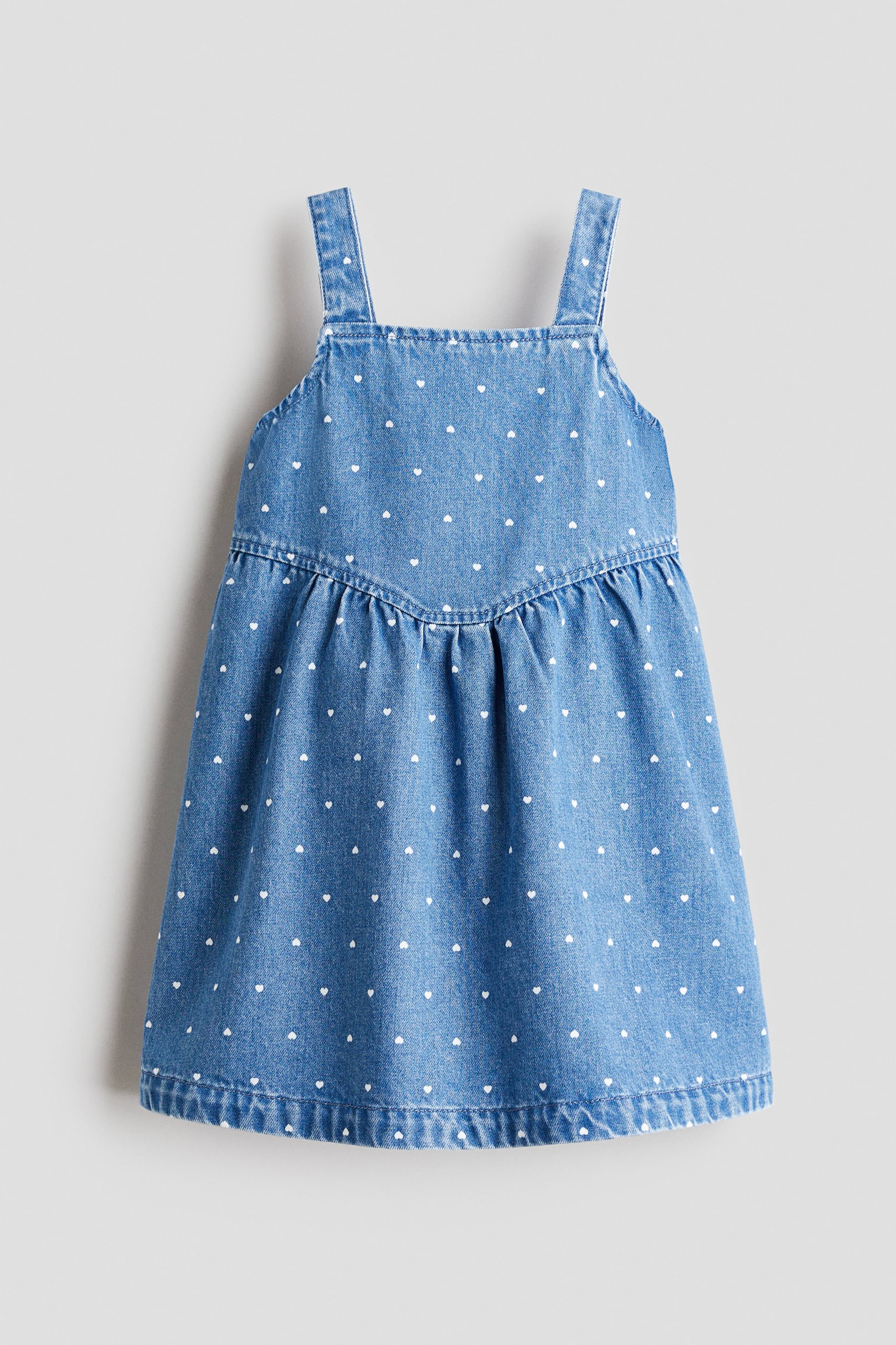 Printed denim dress - Denim blue/Hearts - 2