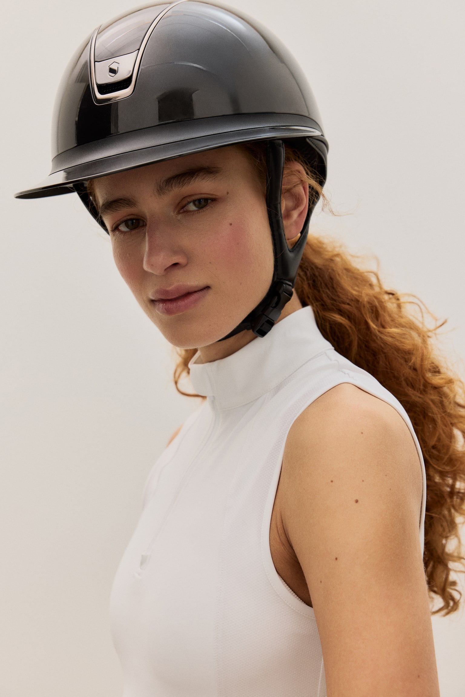 Slim Fit Sleeveless sports top - White/Dark blue - 9