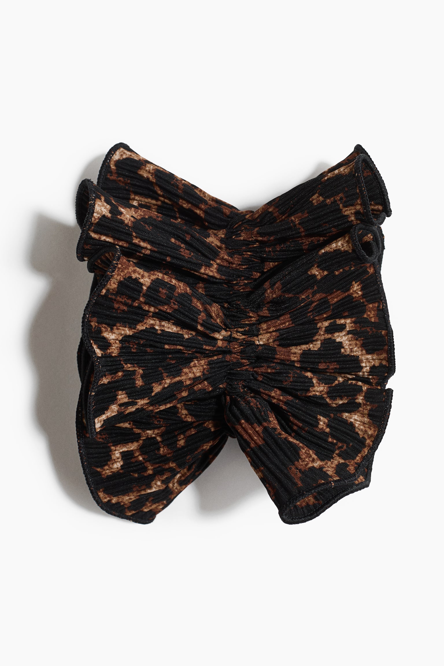 Женские аксессуары для волос H&M Patterned scrunchie, цвет: Тёмный коричневый — фото 2
