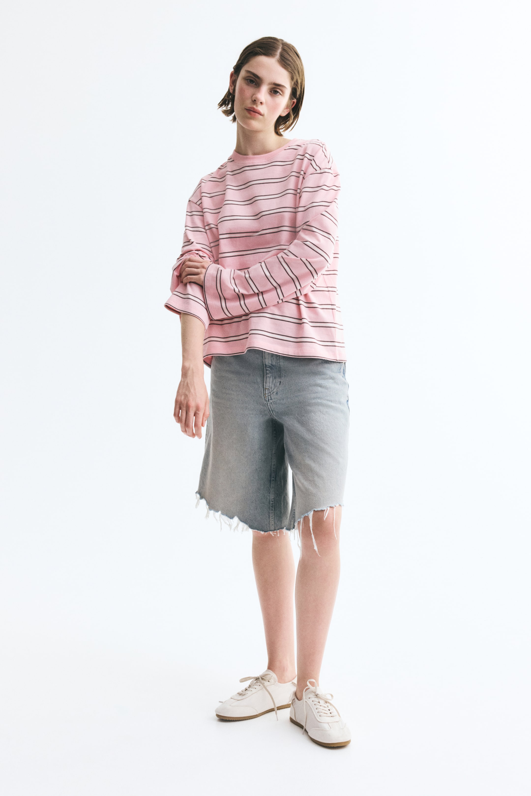 Long-Sleeved Cotton Top