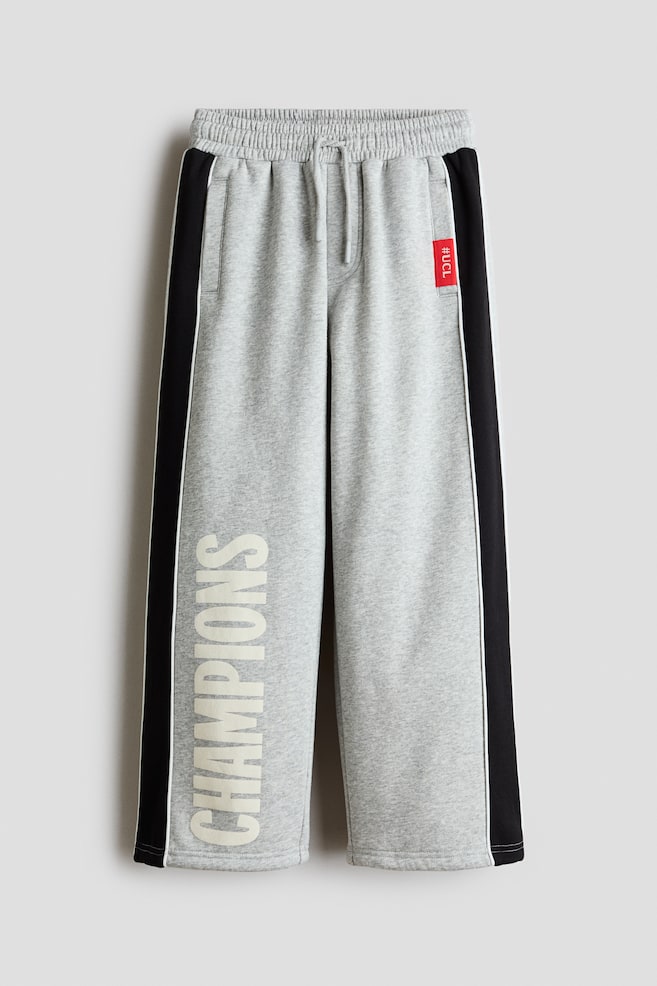 Printed Brushed-Inside Joggers - Gray/UEFA Champions League® - 1
