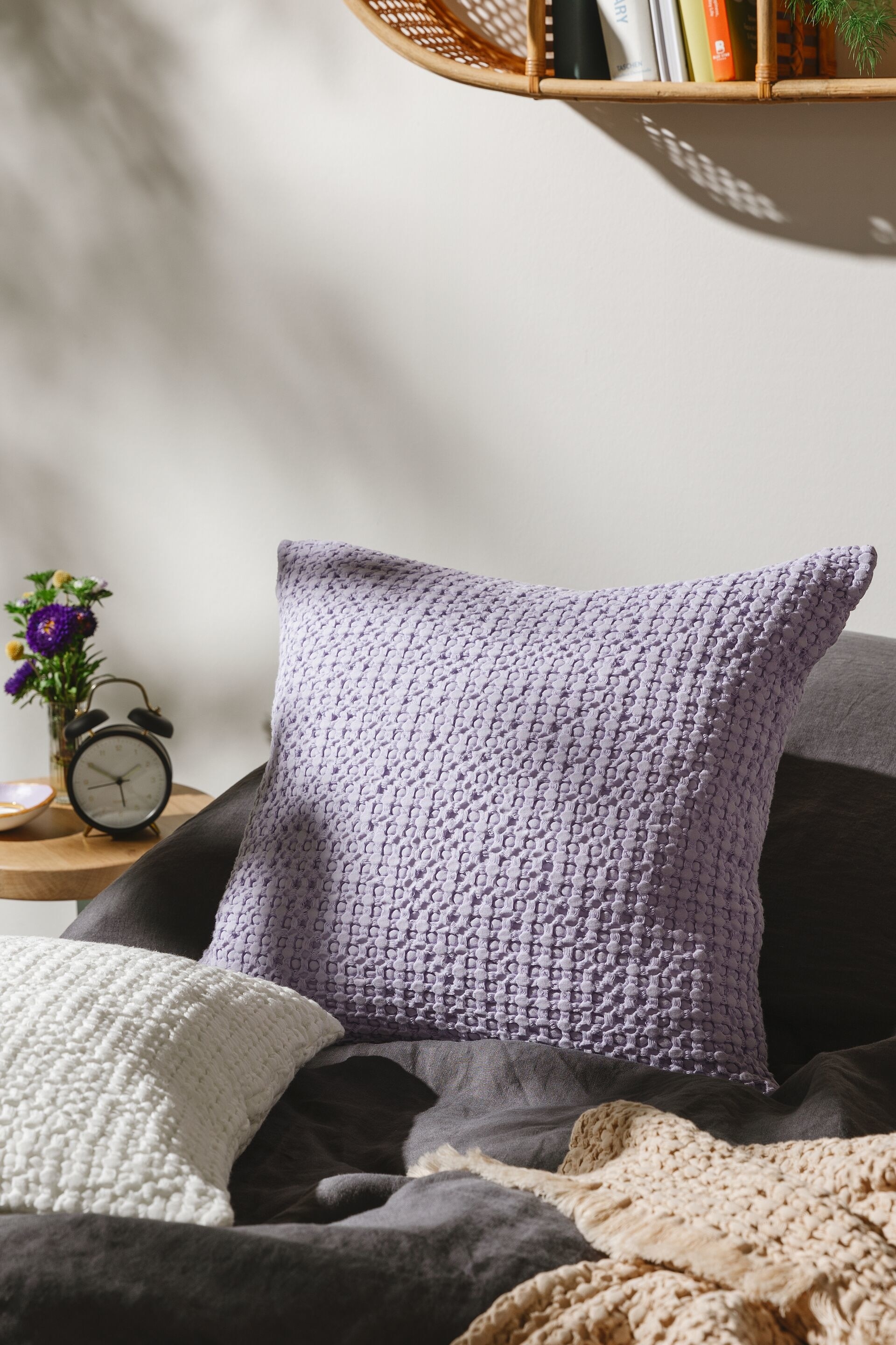 Housse De Coussin Cloe - Mauve/Bleu/Beige/Bleu/gris/Turquoise/Crème