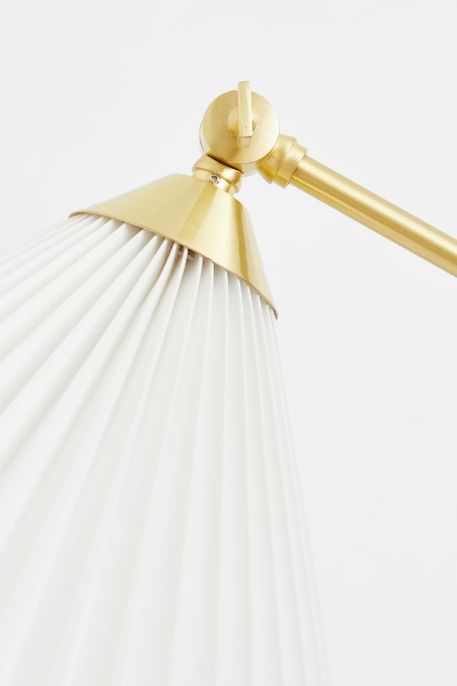 Pleated-shade wall lamp - White/Gold-coloured - 3