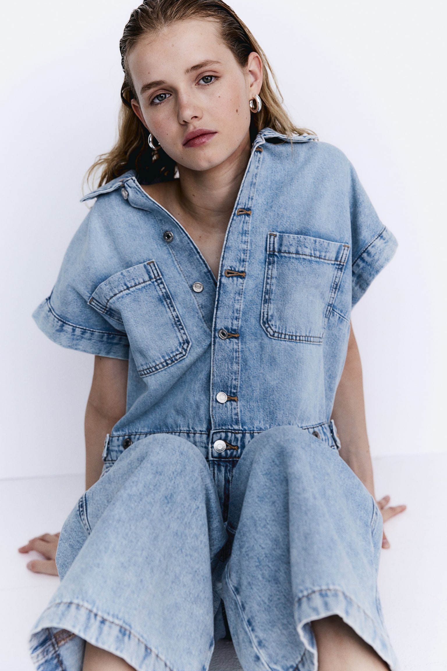 Denim boiler suit - Denim blue/Dark denim blue - 1