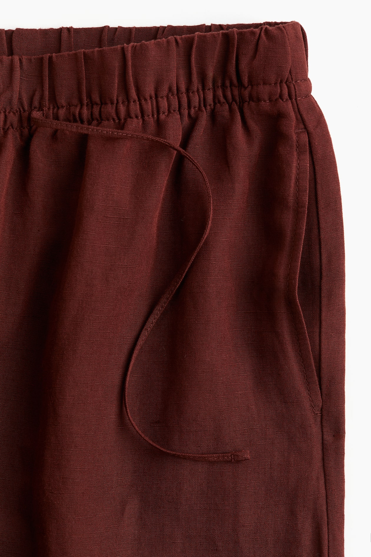 Rust Red Linen Women's Rust red Linen Blend Pull On Pants | H&M AU