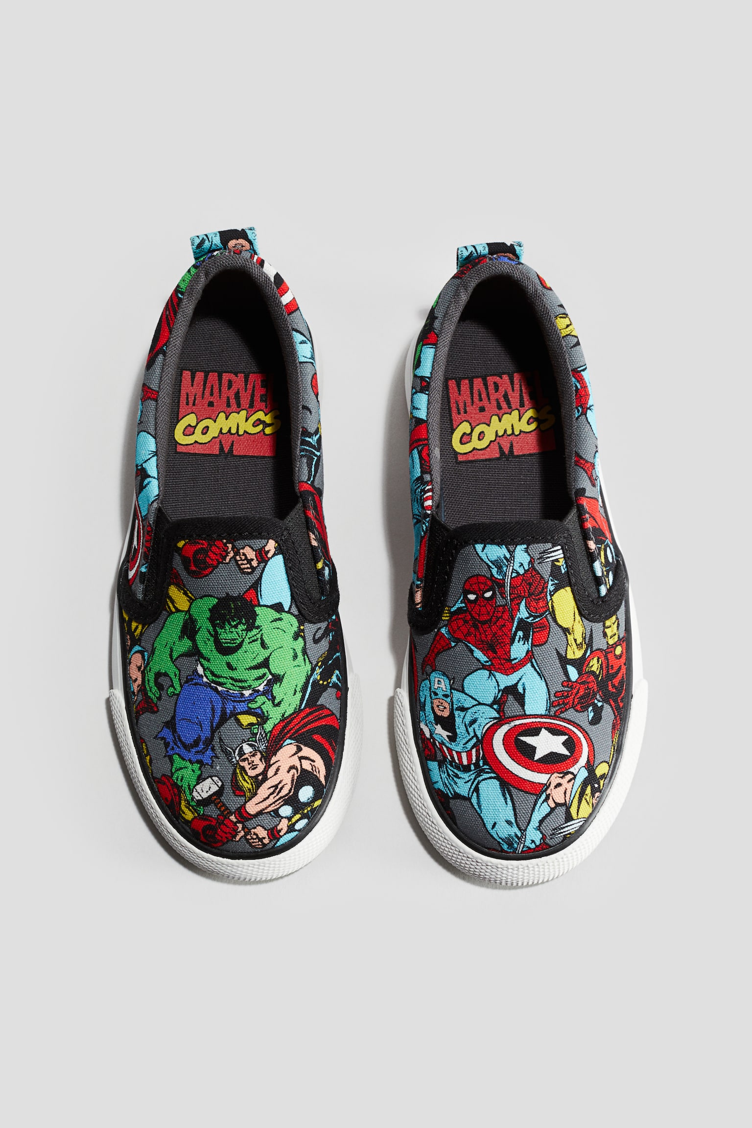 Printed slip-on trainers - Dark grey/Marvel Comics - 3