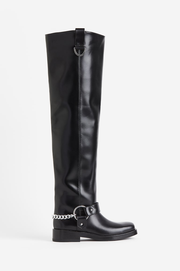 Botas biker over-the-knee Negro MUJER H&M ES