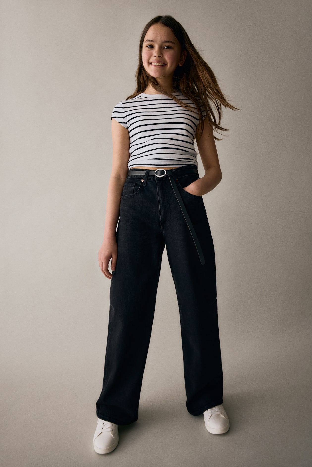 Wide Leg Jeans Noir ENFANT H&M FR