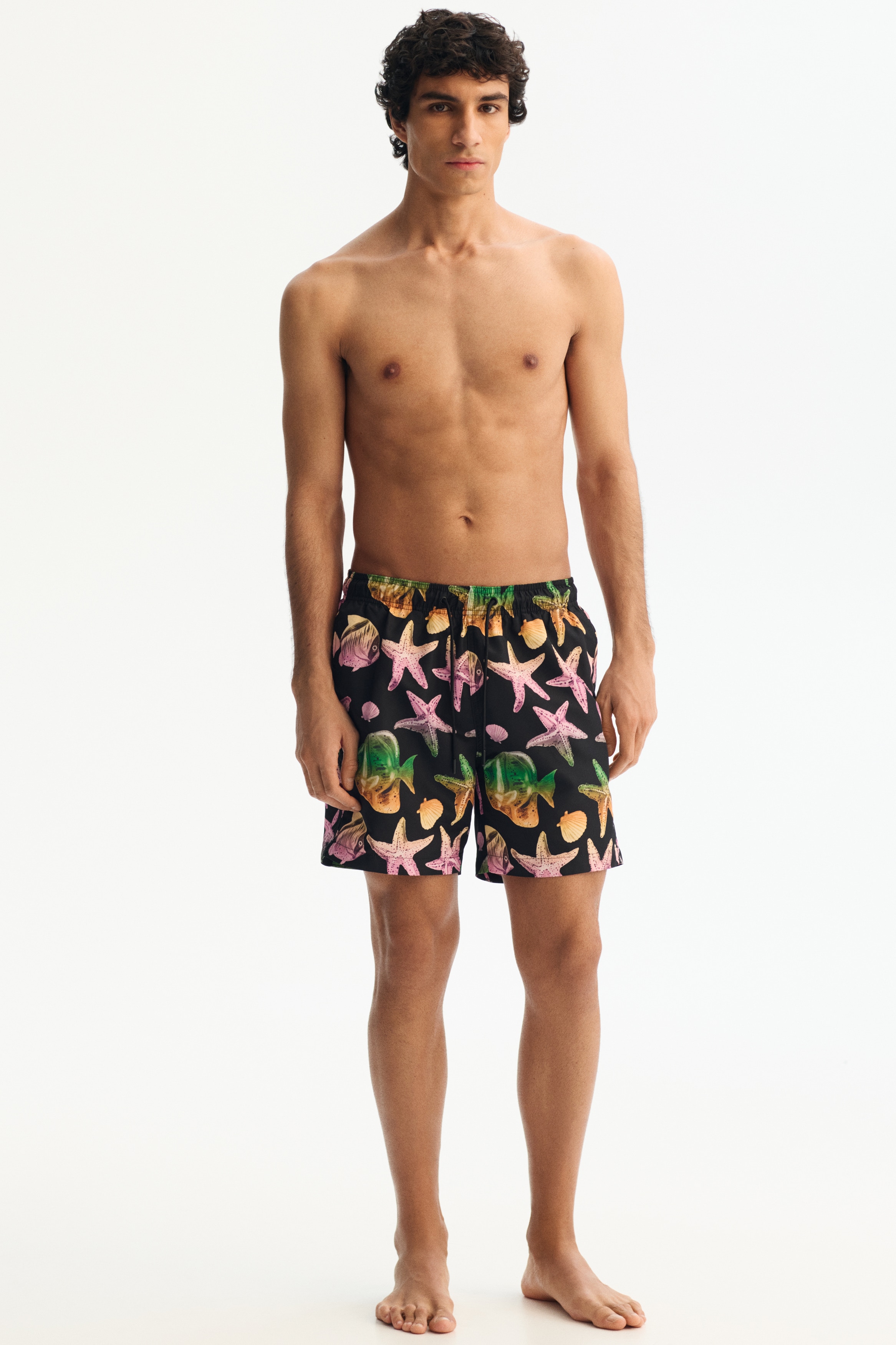 Patterned swim shorts
