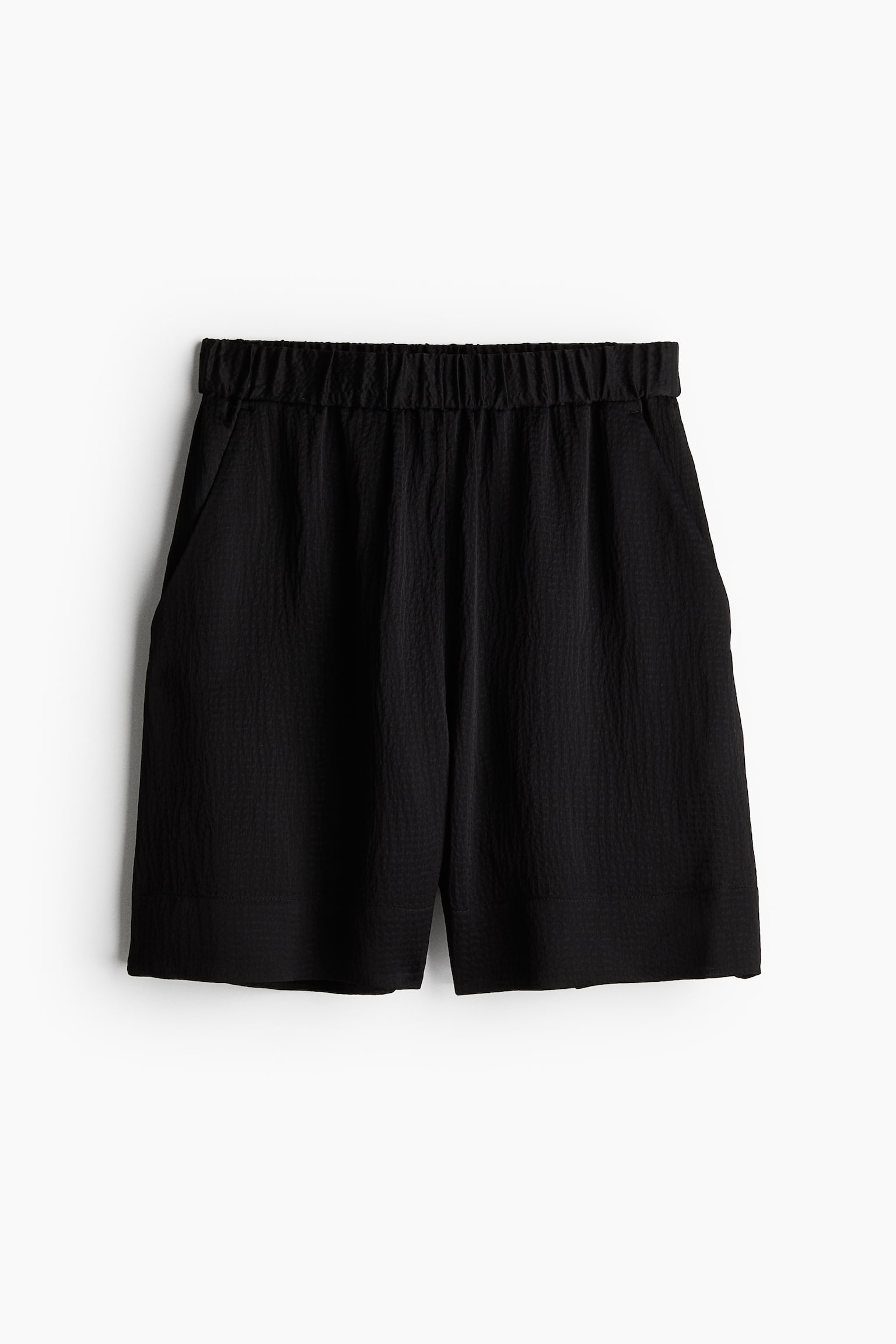 Silk-blend shorts - Black/Dark grey/Black/Green - 1