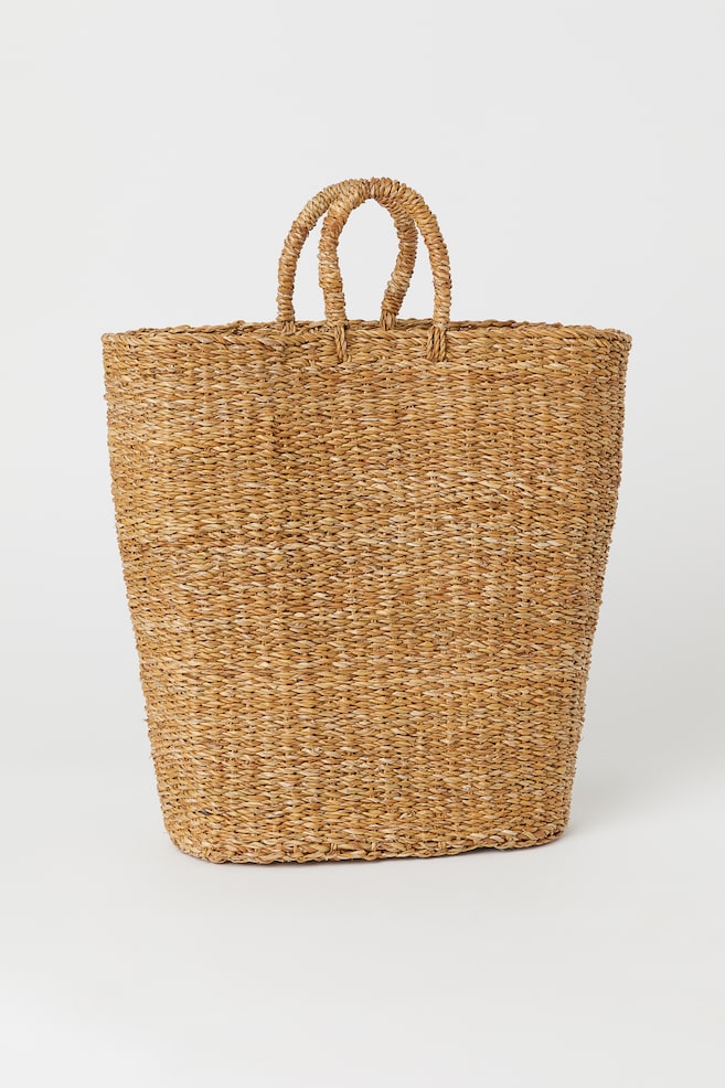 Handmade laundry basket - Beige/Seagrass