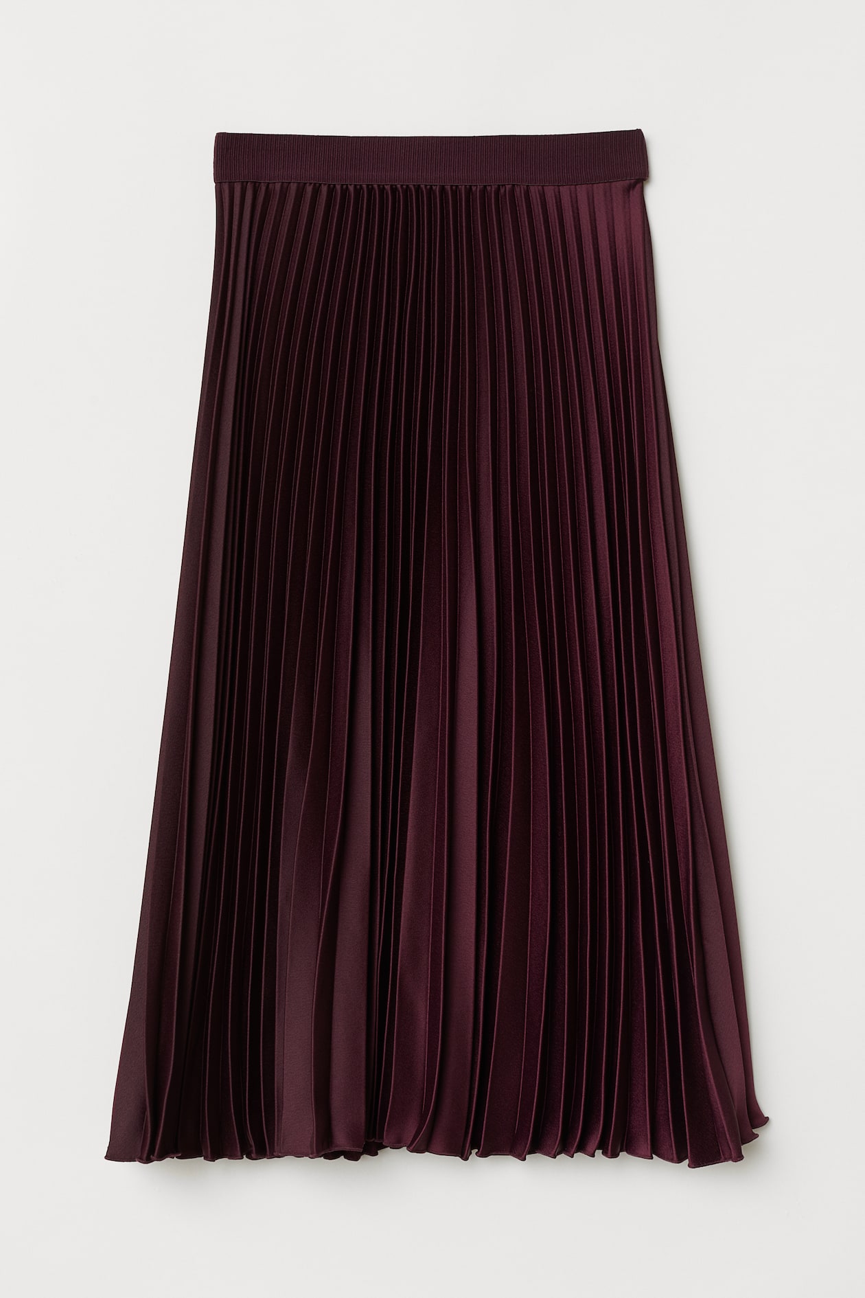 Pleated Skirt - Burgundy - Ladies | H&M US