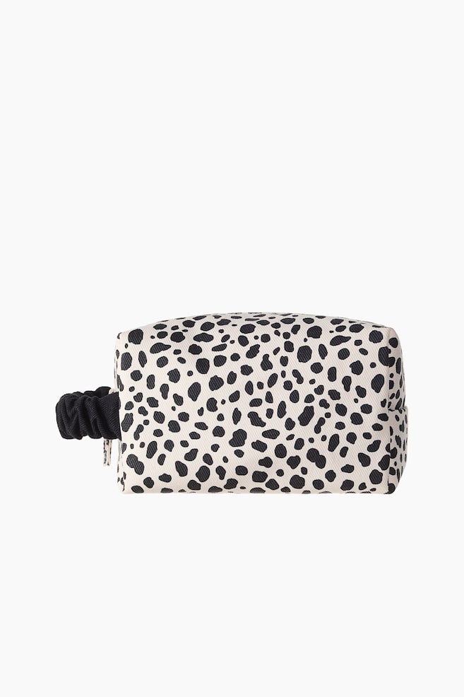 Boxy Makeup Bag - Cream/leopard print - 1