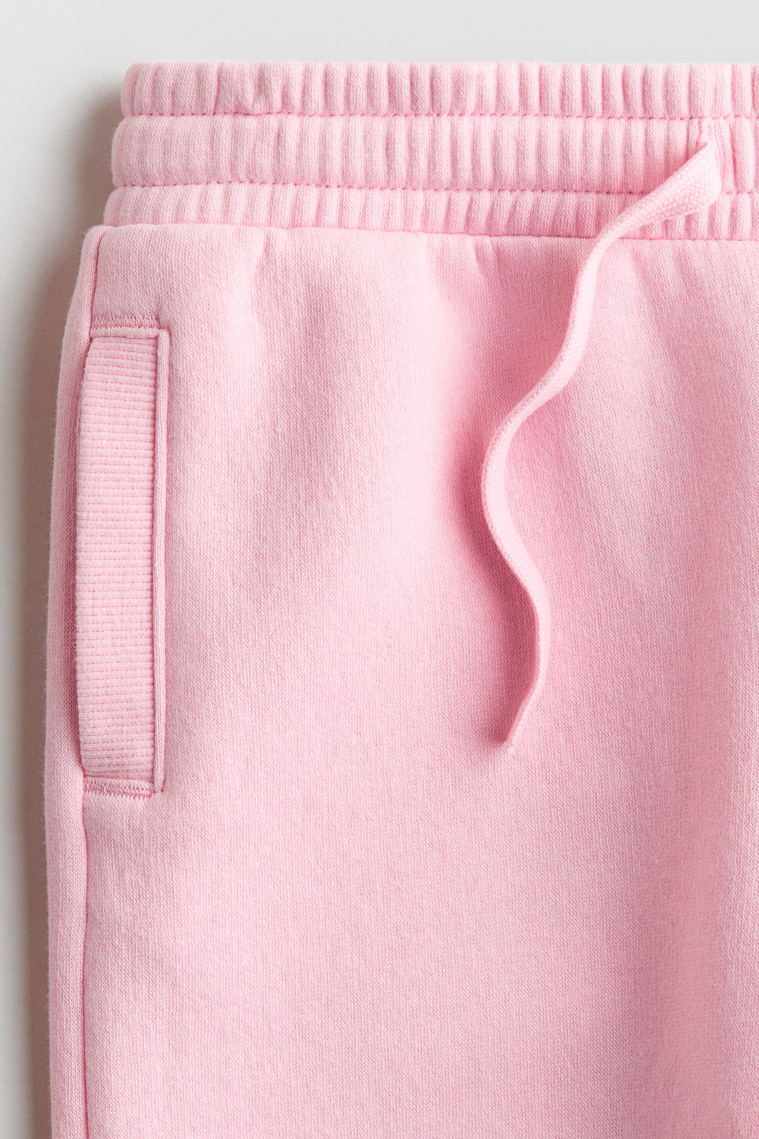 Široké kalhoty jogger s česaným rubem - Světle růžová/Světle fialová/Světle béžový melír/Černá/Světle růžová/Světle béžová/leopardí potisk/Růžová/Tmavě červená/Tmavě šedá/srdíčka - 2