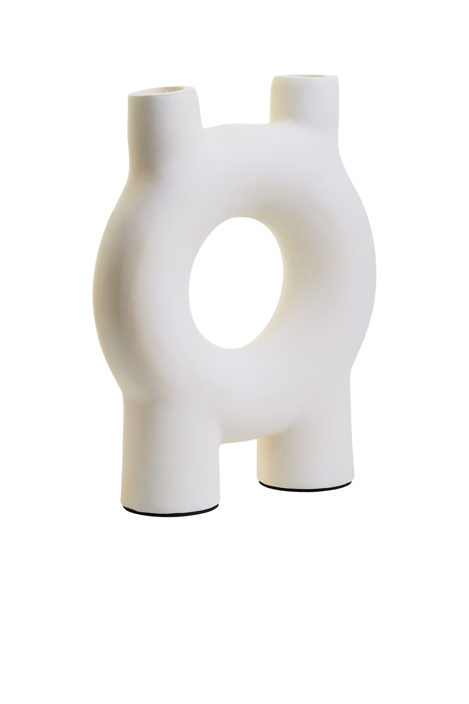 Hapax Small Candle Holder - Cream/Black - 6