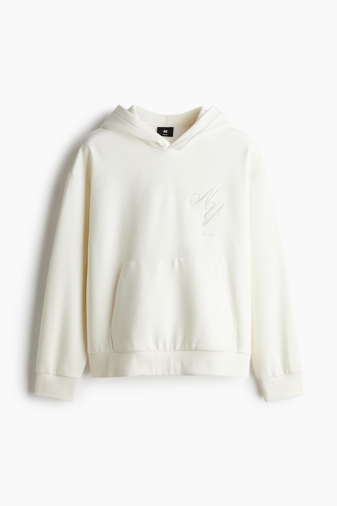 Loose-Fit Printed Hoodie - Cream/Black/Five Boroughs/Beige - 1