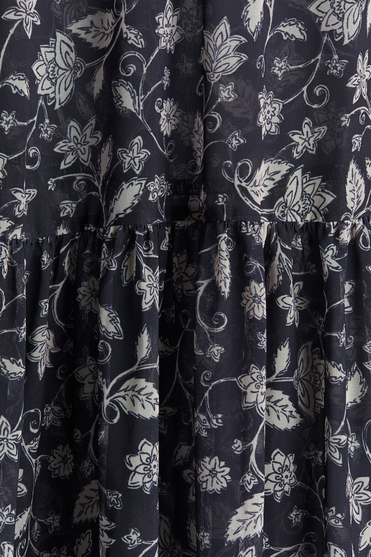 Balloon-Sleeved Chiffon Dress - image 2