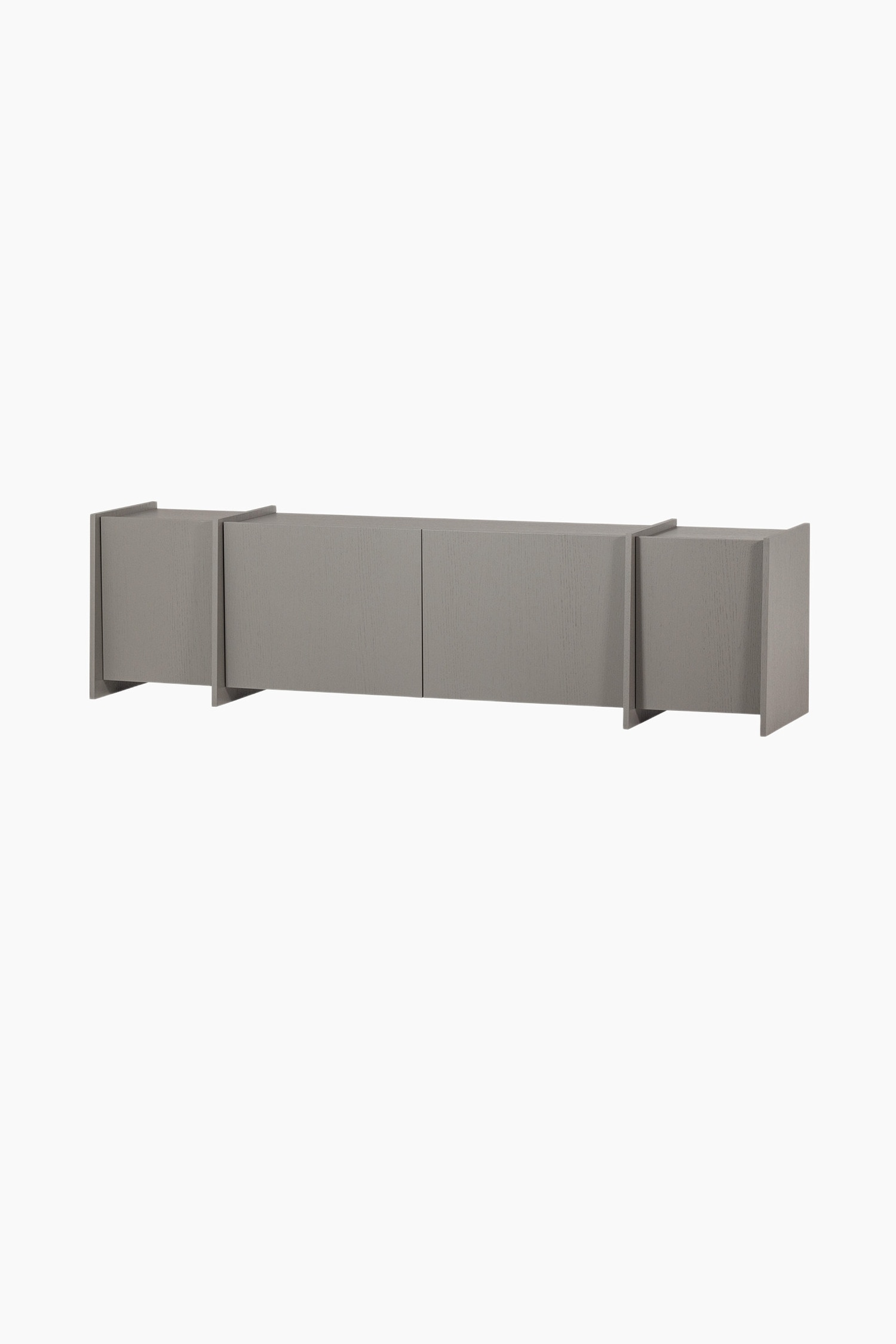 Meuble Tv Brock 200cm - Gris/Marron