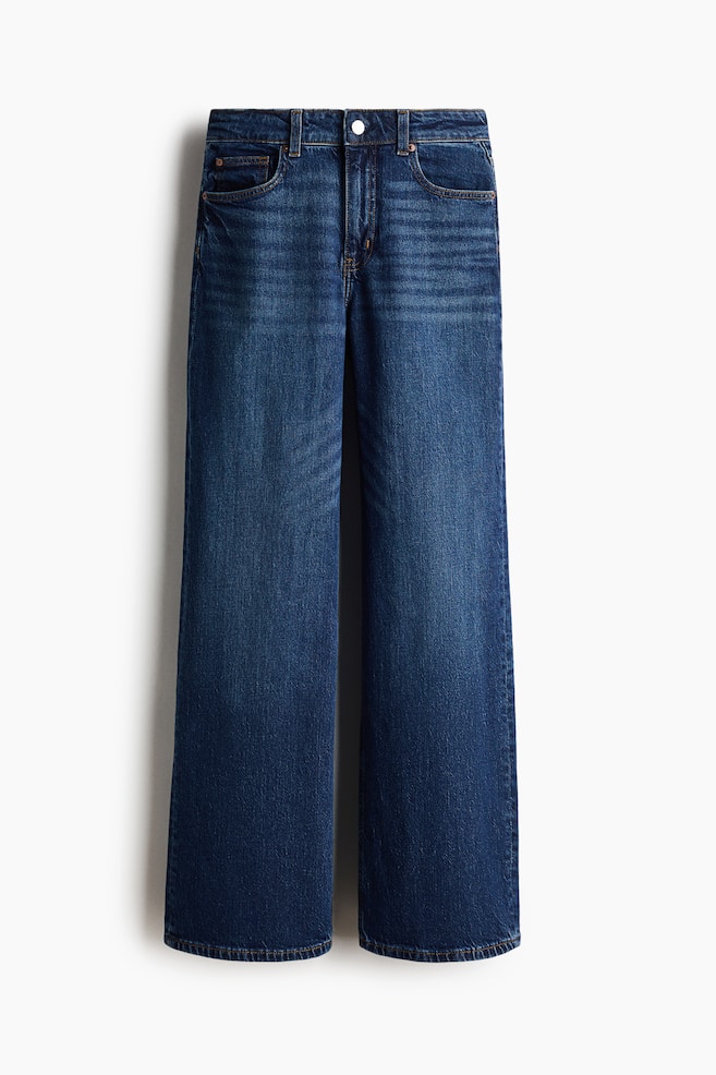 Wide High Waist Jeans - Denim blue/Denim blue/Black/Dark brown/Dark denim grey/Dark denim blue/Light denim blue/Dark denim blue/Light denim blue/Denim blue/Dark denim blue/Washed denim blue/White/Navy denim blue/Light denim blue/Light denim blue/Dark brown/Dark denim blue/White/Navy denim blue/Light denim blue/Light denim blue/Denim blue/Navy denim blue/Light denim blue/Beige/Denim blue/Light denim blue/White/Denim blue/Dark denim blue - 1