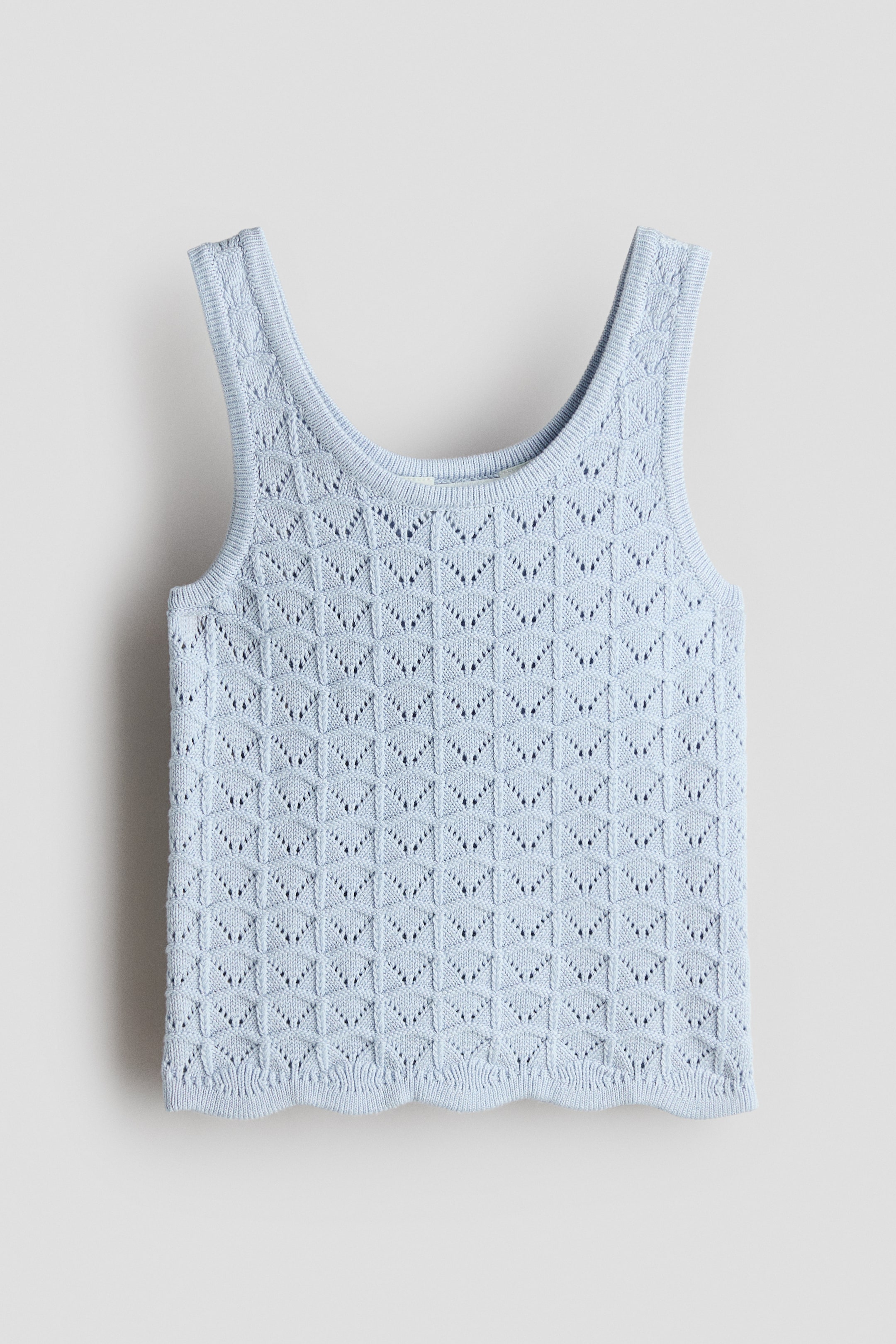 View larger image: Pointelle-knit vest top - Light blue - Kids | H&M 1