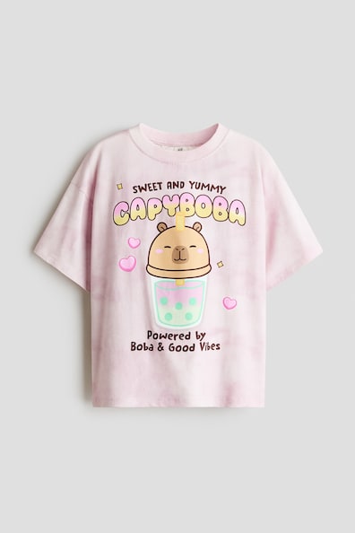 Printed cotton T-shirt