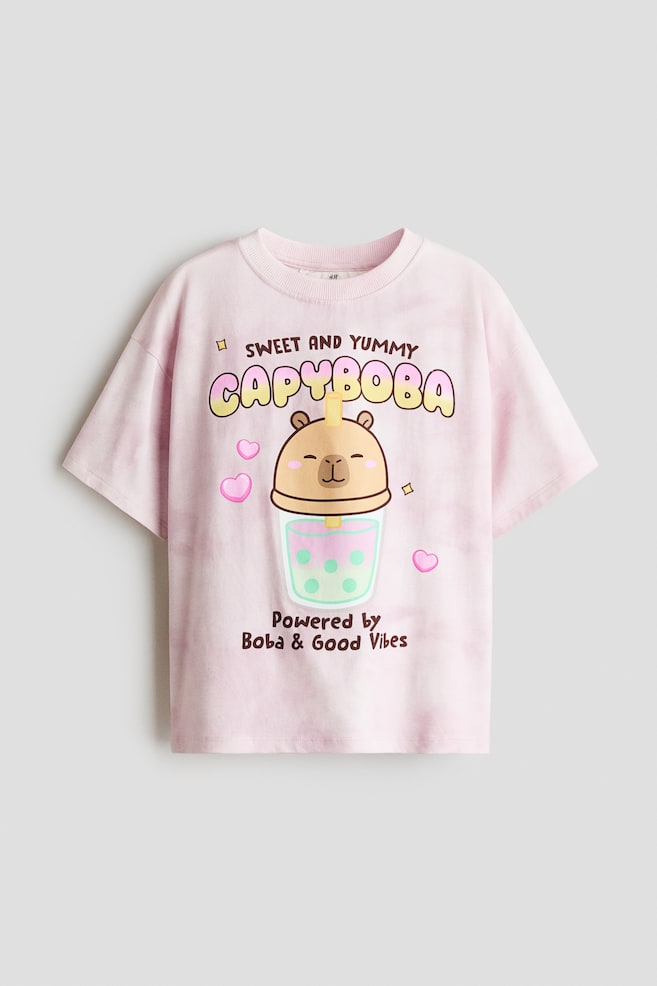 Printed Cotton T-Shirt - Light pink/CapyFun/Dark gray/Stranger Things/Light pink/Stranger Things/Dusty purple/SmileyWorld® - 1